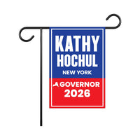 Kathy Hochul For New York Governor 2026 Garden Flag, Double Sided, 2026 Governor Flag, Elections Flag, Race Red White & Blue Flag