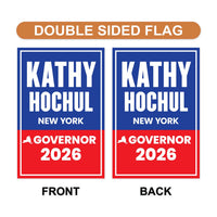 Kathy Hochul For New York Governor 2026 Garden Flag, Double Sided, 2026 Governor Flag, Elections Flag, Race Red White & Blue Flag