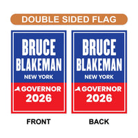 Bruce Blakeman For New York Governor 2026 Garden Flag, Double Sided, 2026 Governor Flag, Elections Flag, Race Red White & Blue Flag