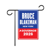 Bruce Blakeman For New York Governor 2026 Garden Flag, Double Sided, 2026 Governor Flag, Elections Flag, Race Red White & Blue Flag