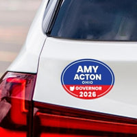 Amy Acton For Ohio Governor 2026 Car Magnet - Vote Amy Acton Vehicle Magnet, Ohio Governor Elections 2026 Magnet - 6" x 4.5"