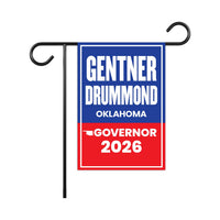 Gentner Drummond For Oklahoma Governor 2026 Garden Flag, Double Sided, 2026 Governor Flag, Elections Flag, Race Red White & Blue Flag