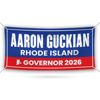 Aaron Guckian For Rhode Island U.S. Governor Banner Sign, 13 oz Waterproof US Governor Election 2026 Vinyl Banner With Metal Grommets