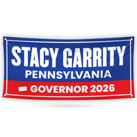 Stacy Garrity For Pennsylvania U.S. Governor Banner Sign, 13 oz Waterproof US Governor Election 2026 Vinyl Banner With Metal Grommets