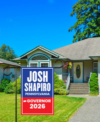 Josh Shapiro For Pennsylvania Governor 2026 Garden Flag, Double Sided, 2026 Governor Flag, Elections Flag, Race Red White & Blue Flag