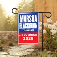 Marsha Blackburn For Tennessee Governor 2026 Garden Flag, Double Sided, 2026 Governor Flag, Elections Flag, Race Red White & Blue Flag