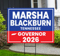 Marsha Blackburn For Tennessee Governor 2026 Yard Sign, Corrugated Governor Elections Race Red White & Blue Yard Sign with Metal H-Stake