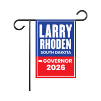 Larry Rhoden For South Dakota Governor 2026 Garden Flag, Double Sided, 2026 Governor Flag, Elections Flag, Race Red White & Blue Flag