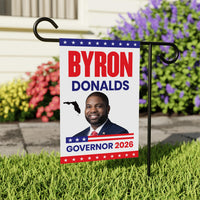 Byron Donalds For Florida Governor 2026 Garden Flag, Double Sided, 2026 Governor Flag, Republic, Elections Flag, Race Red White & Blue Flag