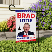 Brad Little For Idaho Governor 2026 Garden Flag, Double Sided, 2026 Governor Flag, Republican, Elections Flag, Race Red White & Blue Flag