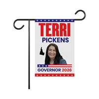 Terri Pickens For Idaho Governor 2026 Garden Flag, Double Sided, 2026 Governor Flag, Democrate, Elections Flag, Race Red White & Blue Flag