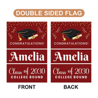 Custom College Bound Garden Flag Class of 2030, Personalized College Yard Sign Flag, Future College Banner, Graduation Decor Gift