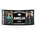Custom Graduation Banner with Photo Class of 2026, Personalized Graduation Party Banner, Outdoor Graduation Sign Decor