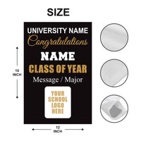 Personalized Graduation 2026 Garden Flag, Double Sided, Custom College Bound, Outdoor Graduation Decoration Yard Sign, Class of 2026 Flag