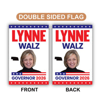Lynne Walz For Nebraska Governor 2026 Garden Flag, Double Sided, 2026 Governor Flag, Democrate, Elections Flag, Race Red White & Blue Flag
