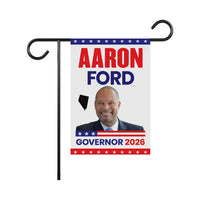 Aaron Ford For Nevada Governor 2026 Garden Flag, Double Sided, 2026 Governor Flag, Democratic, Elections Flag, Race Red White & Blue Flag