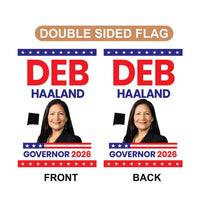 Deb Haaland For New Mexico Governor 2026 Garden Flag, Double Sided, 2026 Governor Flag, Elections Flag, Race Red White & Blue Flag