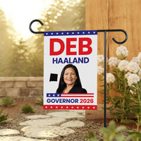 Deb Haaland For New Mexico Governor 2026 Garden Flag, Double Sided, 2026 Governor Flag, Elections Flag, Race Red White & Blue Flag