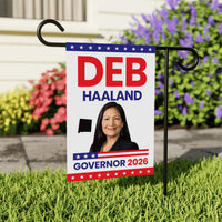 Deb Haaland For New Mexico Governor 2026 Garden Flag, Double Sided, 2026 Governor Flag, Elections Flag, Race Red White & Blue Flag