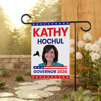 Kathy Hochul For New York Governor 2026 Garden Flag, Double Sided, 2026 Governor Flag, Elections Flag, Race Red White & Blue Flag