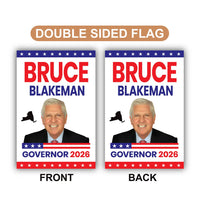 Bruce Blakeman For New York Governor 2026 Garden Flag, Double Sided, 2026 Governor Flag, Elections Flag, Race Red White & Blue Flag
