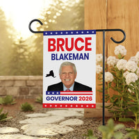 Bruce Blakeman For New York Governor 2026 Garden Flag, Double Sided, 2026 Governor Flag, Elections Flag, Race Red White & Blue Flag