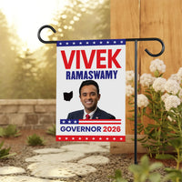 Vivek Ramaswamy For Ohio Governor 2026 Garden Flag, Double Sided, 2026 Governor Flag, Elections Flag, Race Red White & Blue Flag