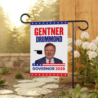 Gentner Drummond For Oklahoma Governor 2026 Garden Flag, Double Sided, 2026 Governor Flag, Elections Flag, Race Red White & Blue Flag
