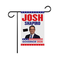 Josh Shapiro For Pennsylvania Governor 2026 Garden Flag, Double Sided, 2026 Governor Flag, Elections Flag, Race Red White & Blue Flag