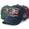 Custom Name USA 250th Anniversary Embroidered Hat, United States 1776–2026 Patriotic Eagle Cap, American Flag Veteran Gift for Men, Women