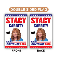 Stacy Garrity For Pennsylvania Governor 2026 Garden Flag, Double Sided, 2026 Governor Flag, Elections Flag, Race Red White & Blue Flag