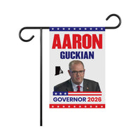 Aaron Guckian For Rhode Island Governor 2026 Garden Flag, Double Sided, 2026 Governor Flag, Elections Flag, Race Red White & Blue Flag