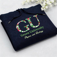 Floral Letter Sweatshirt, Embroidery Flower College Sweatshirt, Custom Gifts For Her, Personalized Floral Sweater