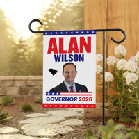 Alan Wilson For South Carolina Governor 2026 Garden Flag, Double Sided, 2026 Governor Flag, Elections Flag, Race Red White & Blue Flag