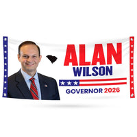 Alan Wilson For South Carolina U.S. Governor Banner Sign, 13 oz Waterproof US Governor Election 2026 Vinyl Banner With Metal Grommets