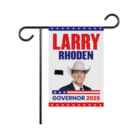 Larry Rhoden For South Dakota Governor 2026 Garden Flag, Double Sided, 2026 Governor Flag, Elections Flag, Race Red White & Blue Flag