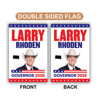 Larry Rhoden For South Dakota Governor 2026 Garden Flag, Double Sided, 2026 Governor Flag, Elections Flag, Race Red White & Blue Flag