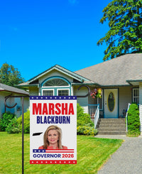 Marsha Blackburn For Tennessee Governor 2026 Garden Flag, Double Sided, 2026 Governor Flag, Elections Flag, Race Red White & Blue Flag