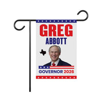 Greg Abbott For Texas Governor 2026 Garden Flag, Double Sided, 2026 Governor Flag, Republican, Elections Flag, Race Red White & Blue Flag