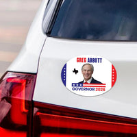 Greg Abbott For Texas Governor 2026 Car Magnet - Vote Greg Abbott Vehicle Magnet, Texas Governor Elections 2026 Magnet - 6" x 4.5"