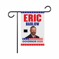 Eric Barlow For Wyoming Governor 2026 Garden Flag, Double Sided, 2026 Governor Flag, Republican, Elections Flag, Race Red White & Blue Flag