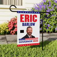 Eric Barlow For Wyoming Governor 2026 Garden Flag, Double Sided, 2026 Governor Flag, Republican, Elections Flag, Race Red White & Blue Flag