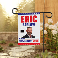 Eric Barlow For Wyoming Governor 2026 Garden Flag, Double Sided, 2026 Governor Flag, Republican, Elections Flag, Race Red White & Blue Flag