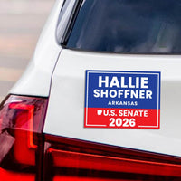 Hallie Shoffner For Arkansas Senate 2026 Car Magnet - Vote Hallie Shoffner Vehicle Magnet, Arkansas Senate Elections 2026 Magnet - 6" x 4.5"
