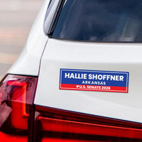 Hallie Shoffner For Arkansas Senate 2026 Car Magnet - Vote Hallie Shoffner Vehicle Magnet, Arkansas Senate Elections 2026 Magnet - 10" x 3"