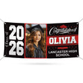 Personalized Graduation Banner 2026, Custom Photo Name School Vinyl Banner, Class of 2026 Graduation Banner, Outdoor Party Decoration Sign