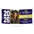 Personalized Graduation Banner 2026, Custom Photo Name School Vinyl Banner, Class of 2026 Graduation Banner, Outdoor Party Decoration Sign