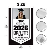 Personalized Graduation Garden Flag 2026, Custom Photo Name School Flag, Class of 2026 Yard Flag, Double Sided Outdoor Decor Gift