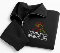 Wrestling Team Embroidered Quarter Zip Sweatshirt, Personalized Wrestling Pullover, Custom Team Name Wrestling Gift, Coach Fan Wear