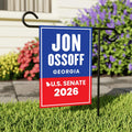 Jon Ossoff For Georgia Senate 2026 Garden Flag, Double Sided, 2026 Senate Flag, Elections Flag, Anti-Trump Sign, Race Red White & Blue Flag